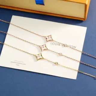 Louis Vuitton Flower Motif Gold-Tone Mother-of-Pearl Bracelet