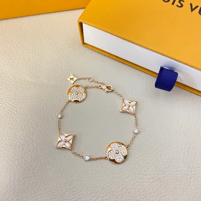 Louis Vuitton Flower Motif Pavé Crystal Bracelet 4
