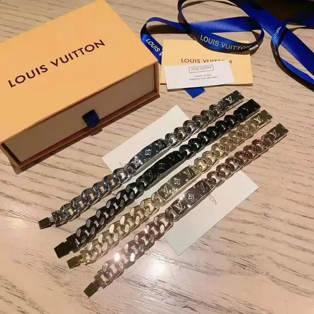 Louis Vuitton Gold Silver Fine Chain Floral Charm Necklace 12