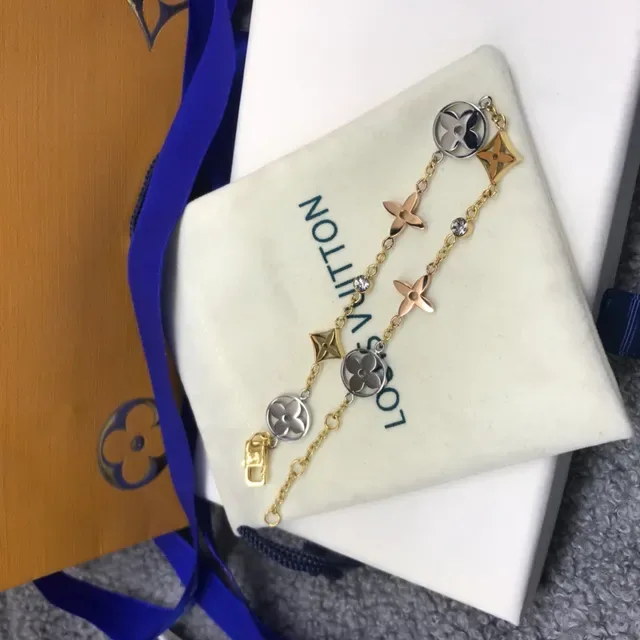 Louis Vuitton Gold Silver Multi-Charm Bracelet 4
