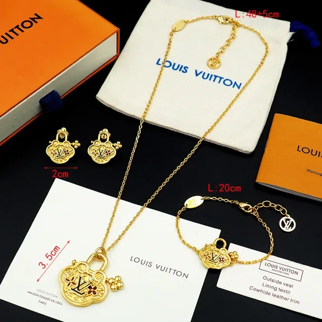 Louis Vuitton Gold-Tone Enamel Floral Lock Earrings 6
