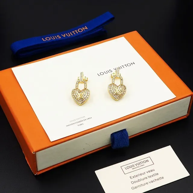 Louis Vuitton Heart Padlock Pavé Crystal Earrings 4