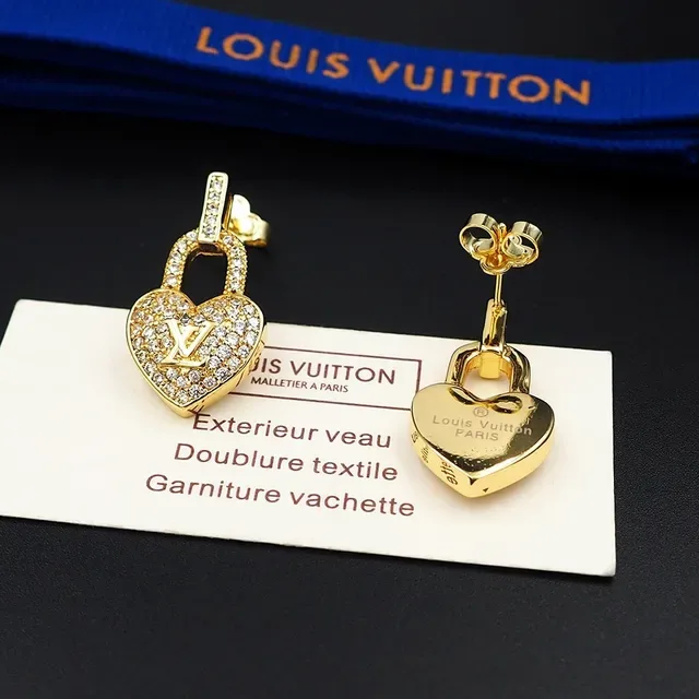 Louis Vuitton Heart Padlock Pavé Crystal Earrings 5