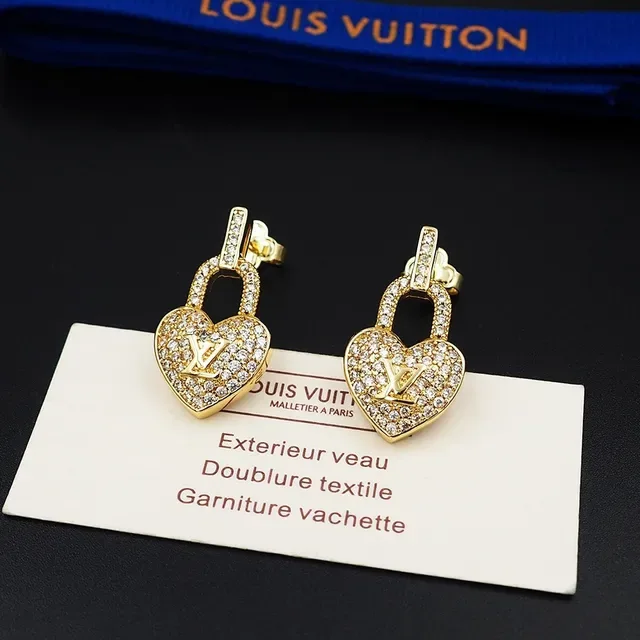Louis Vuitton Heart Padlock Pavé Crystal Earrings 6