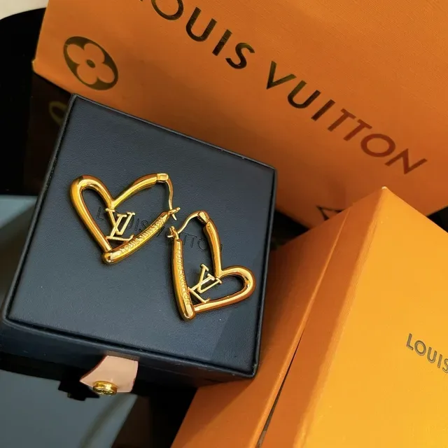 Louis Vuitton Heart-Shaped Monogram Hoop Earrings 2