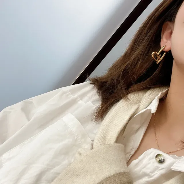 Louis Vuitton Heart-Shaped Monogram Hoop Earrings 3