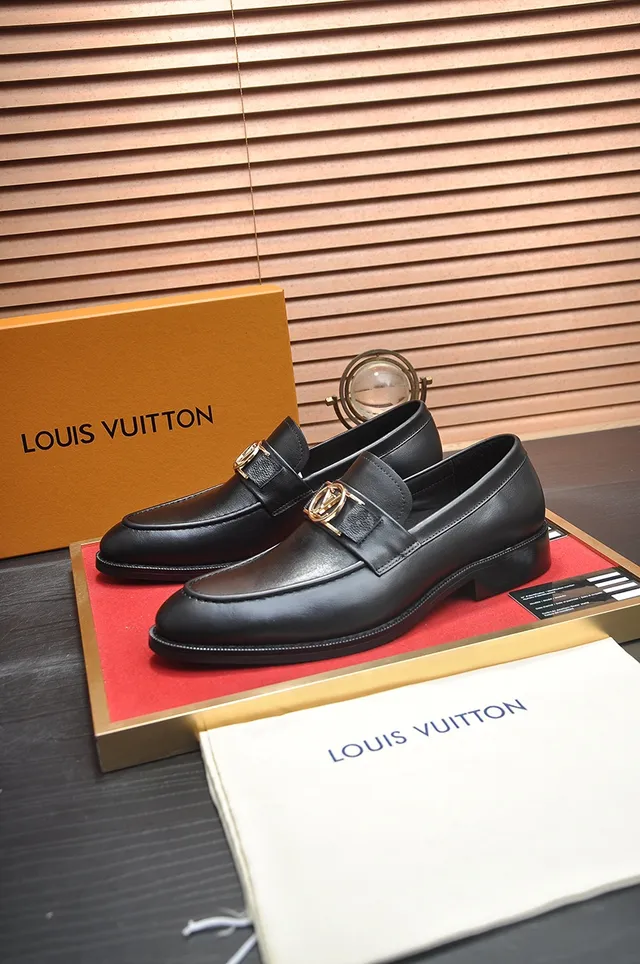 Louis Vuitton Horsebit 1955 Black Leather Loafers 4