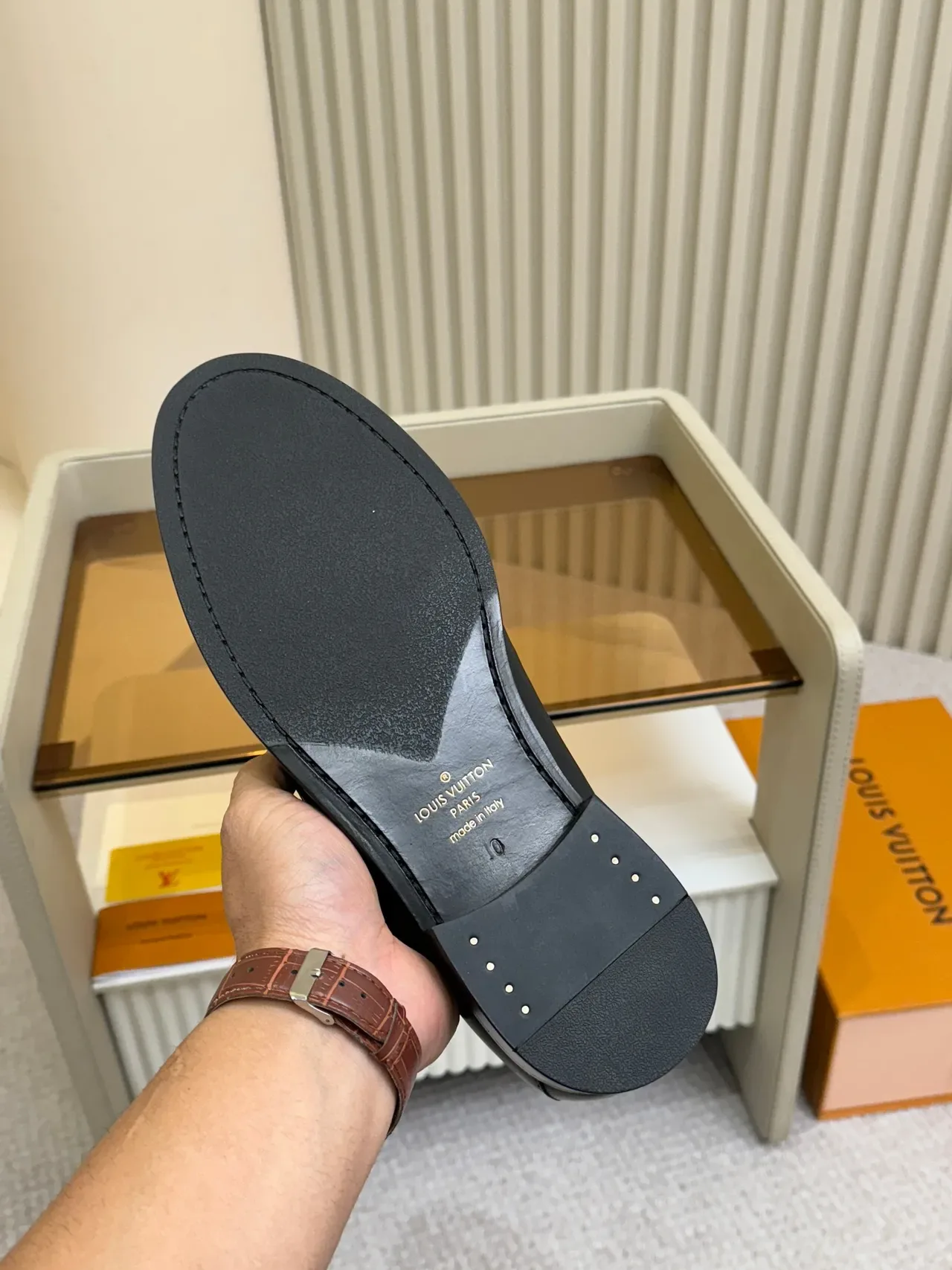 Louis Vuitton Horsebit Loafer Black Monogram Leather Loafers 2