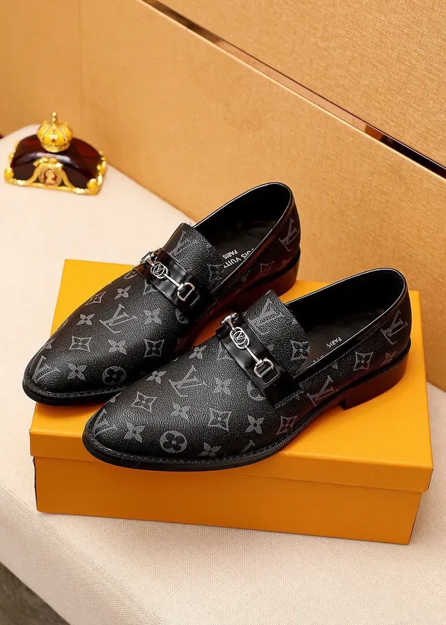 Louis Vuitton Horsebit Loafer Black Monogram Leather Loafers 2