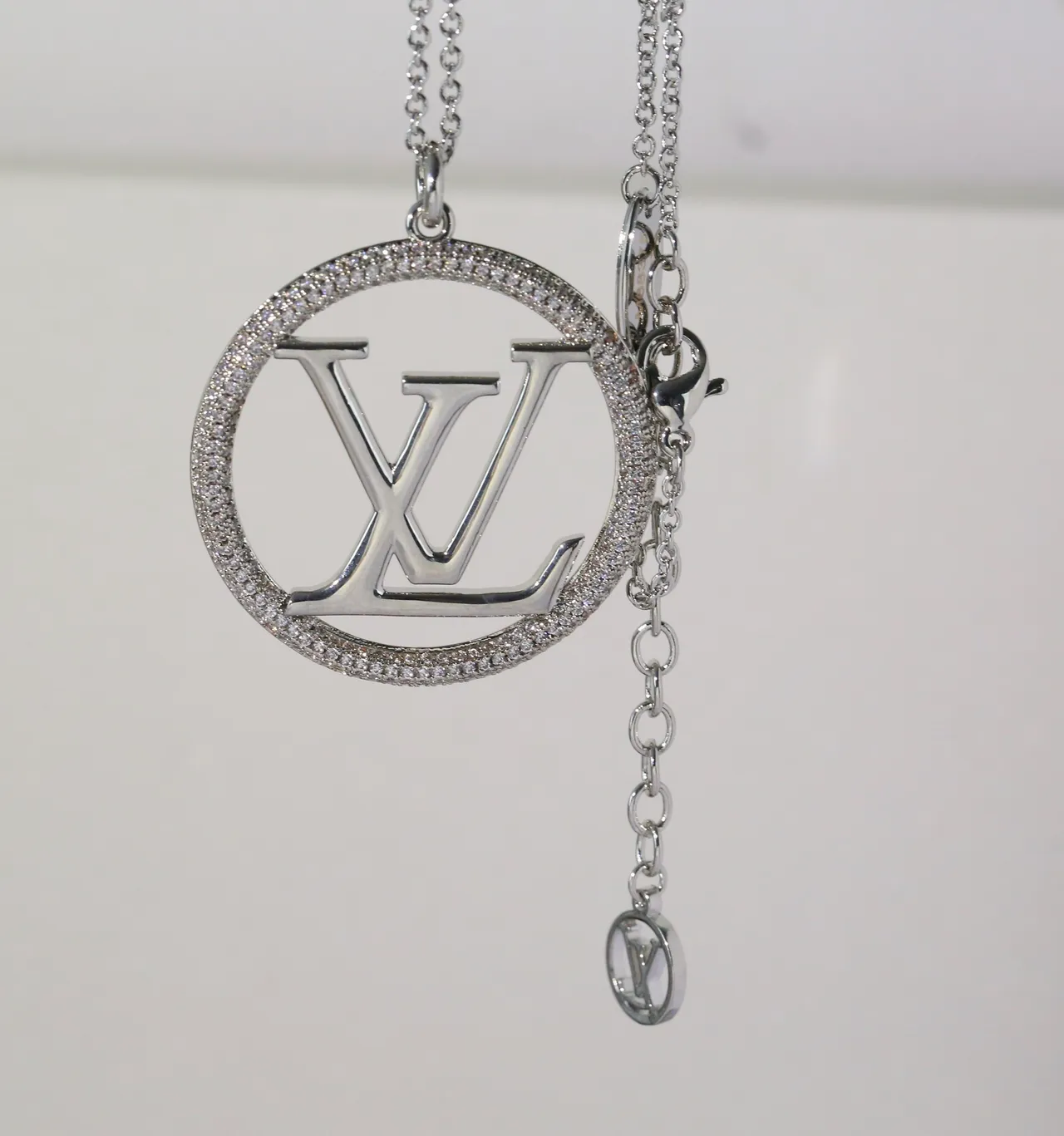 Louis Vuitton Iconic Monogram Pendant Gold and Silver Tone Necklaces 5