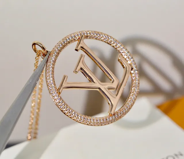 Louis Vuitton Iconic Monogram Pendant Gold and Silver Tone Necklaces 7