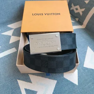 Louis Vuitton Inventeur Damier Graphite Leather Belt