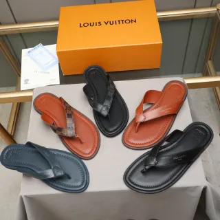 Louis Vuitton चमड़े की थॉन्ग फ्लिप-फ्लॉप स्लिपर्स
