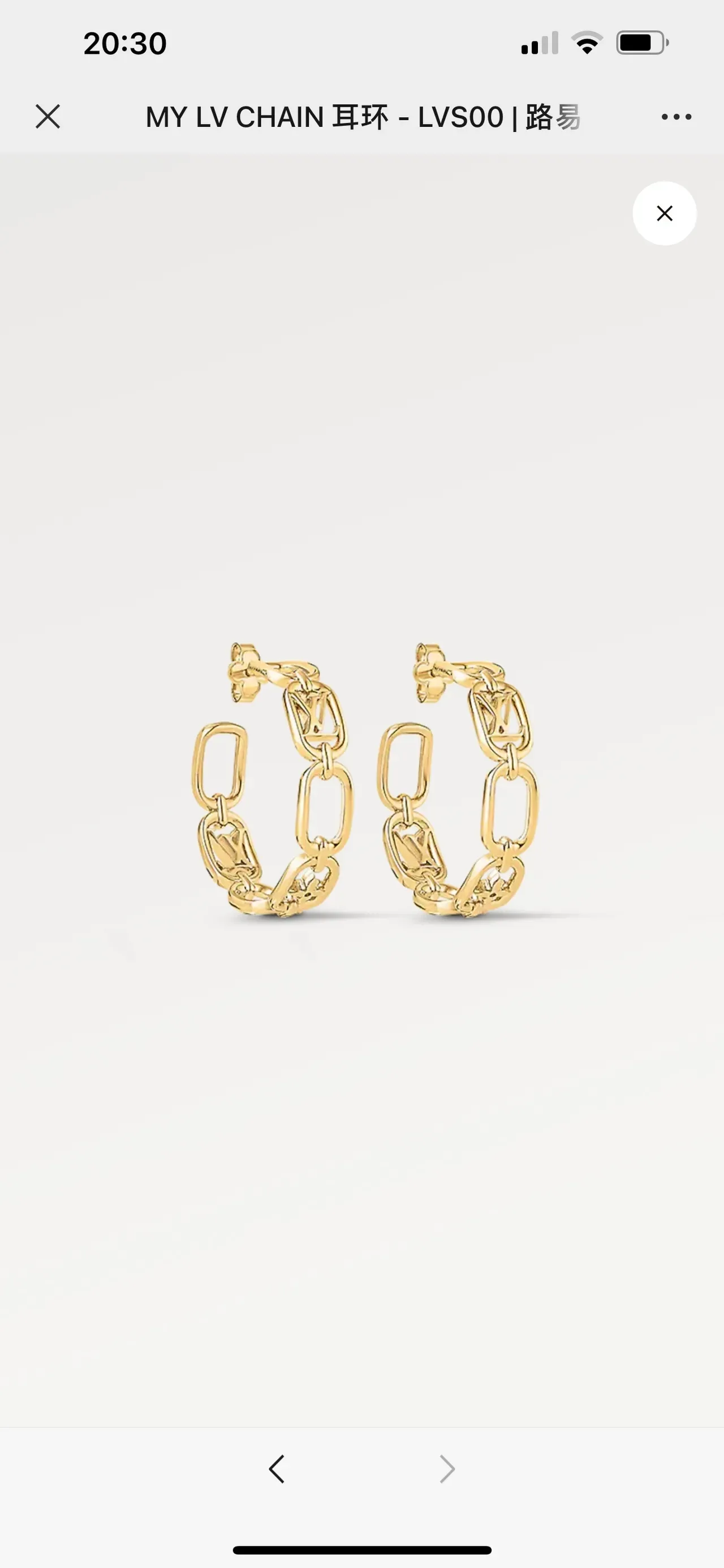 Louis Vuitton Linked Rectangular Monogram Hoop Earrings 9