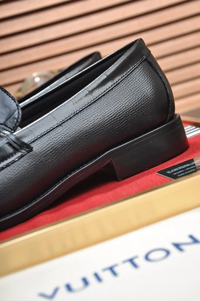 Louis Vuitton Loafer Black Croc-Embossed Leather Buckle Strap Loafers 2