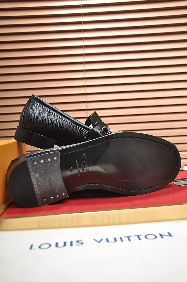 Louis Vuitton Loafer Black Croc-Embossed Leather Buckle Strap Loafers 3
