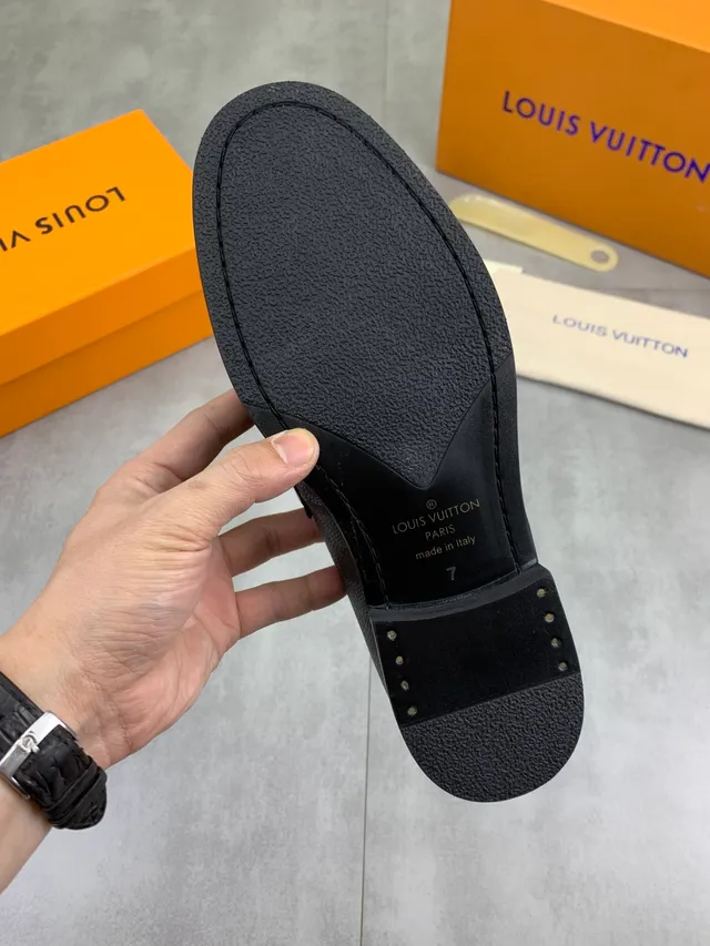 Louis Vuitton Loafer Black Damier Check Leather Loafer 2