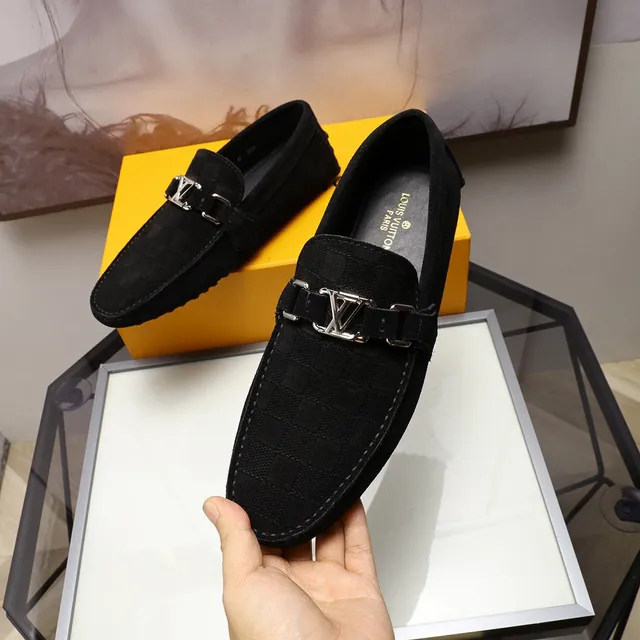 Louis Vuitton Loafer Black Textured Canvas LV Buckle Strap Loafers 3
