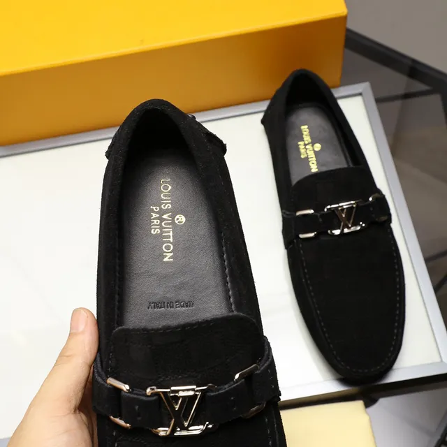 Louis Vuitton Loafer Black Textured Canvas LV Buckle Strap Loafers 4