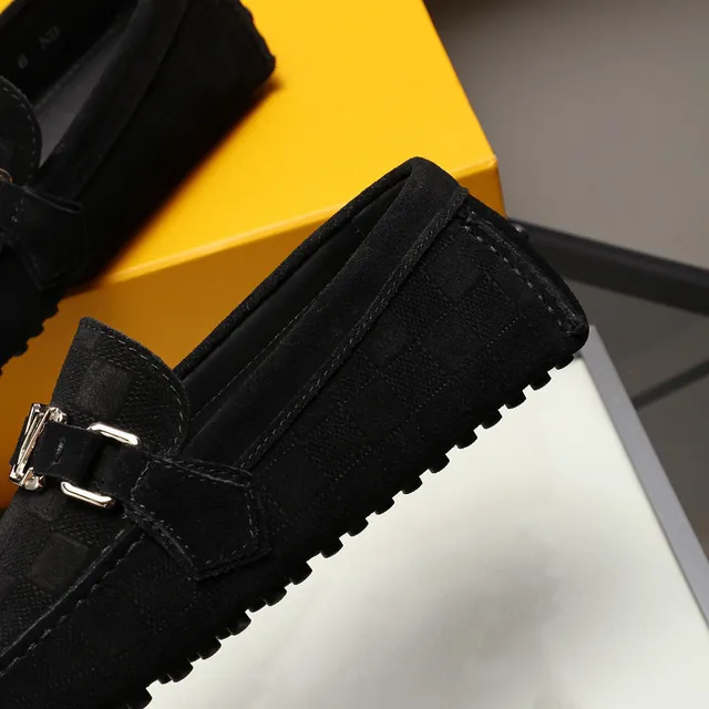 Louis Vuitton Loafer Black Textured Canvas LV Buckle Strap Loafers 5