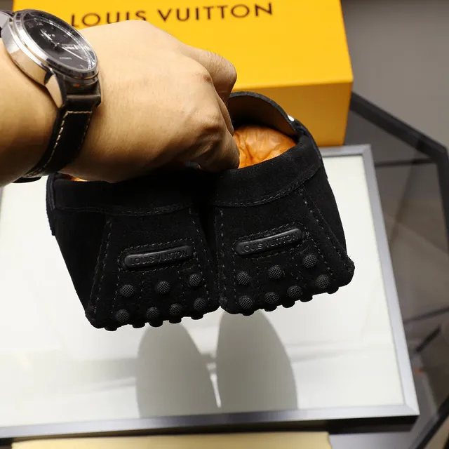 Louis Vuitton Loafer Black Textured Canvas LV Buckle Strap Loafers 6