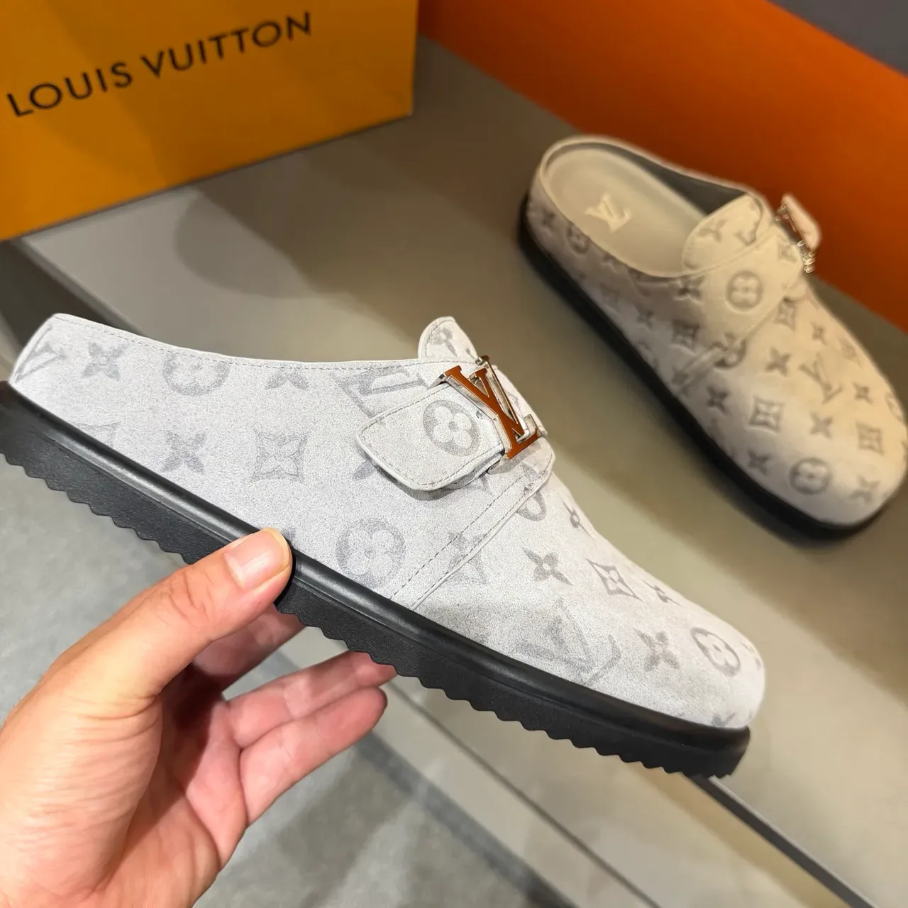 Louis Vuitton Loafer Brown Beige Monogrammed Buckle-Strap Loafer 3
