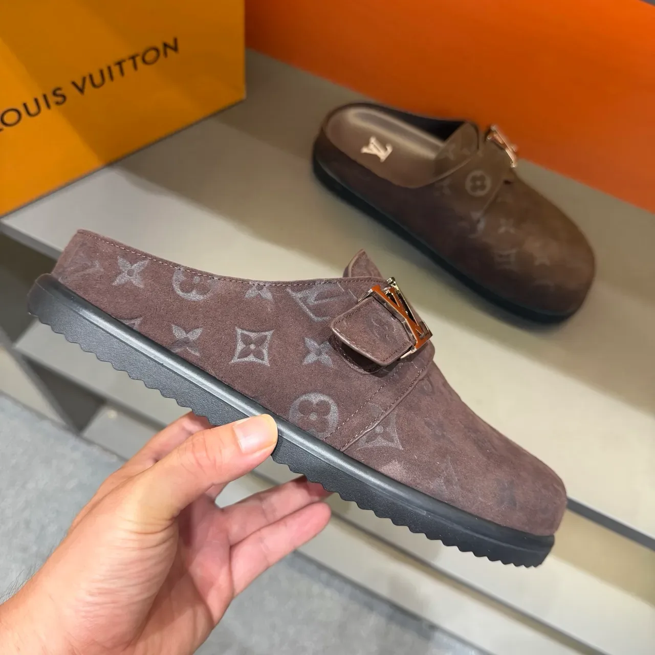Louis Vuitton Loafer Brown Beige Monogrammed Buckle-Strap Loafer 6