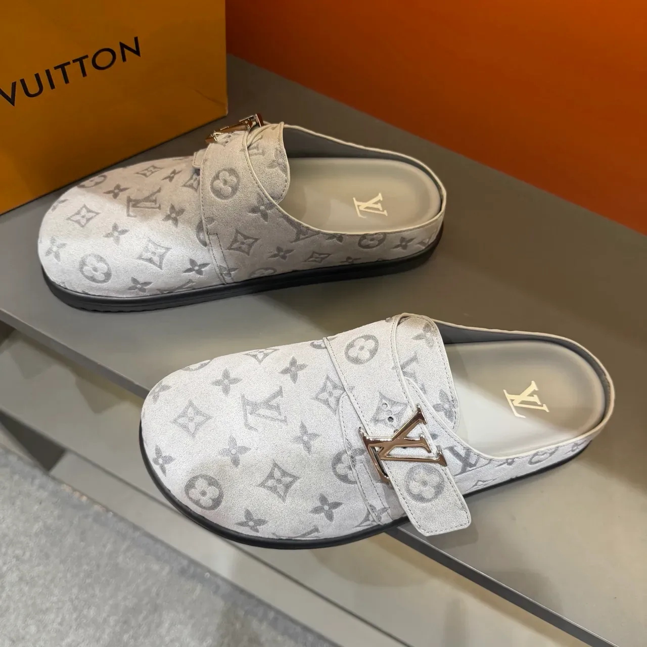 Louis Vuitton Loafer Brown Beige Monogrammed Buckle-Strap Loafer 8