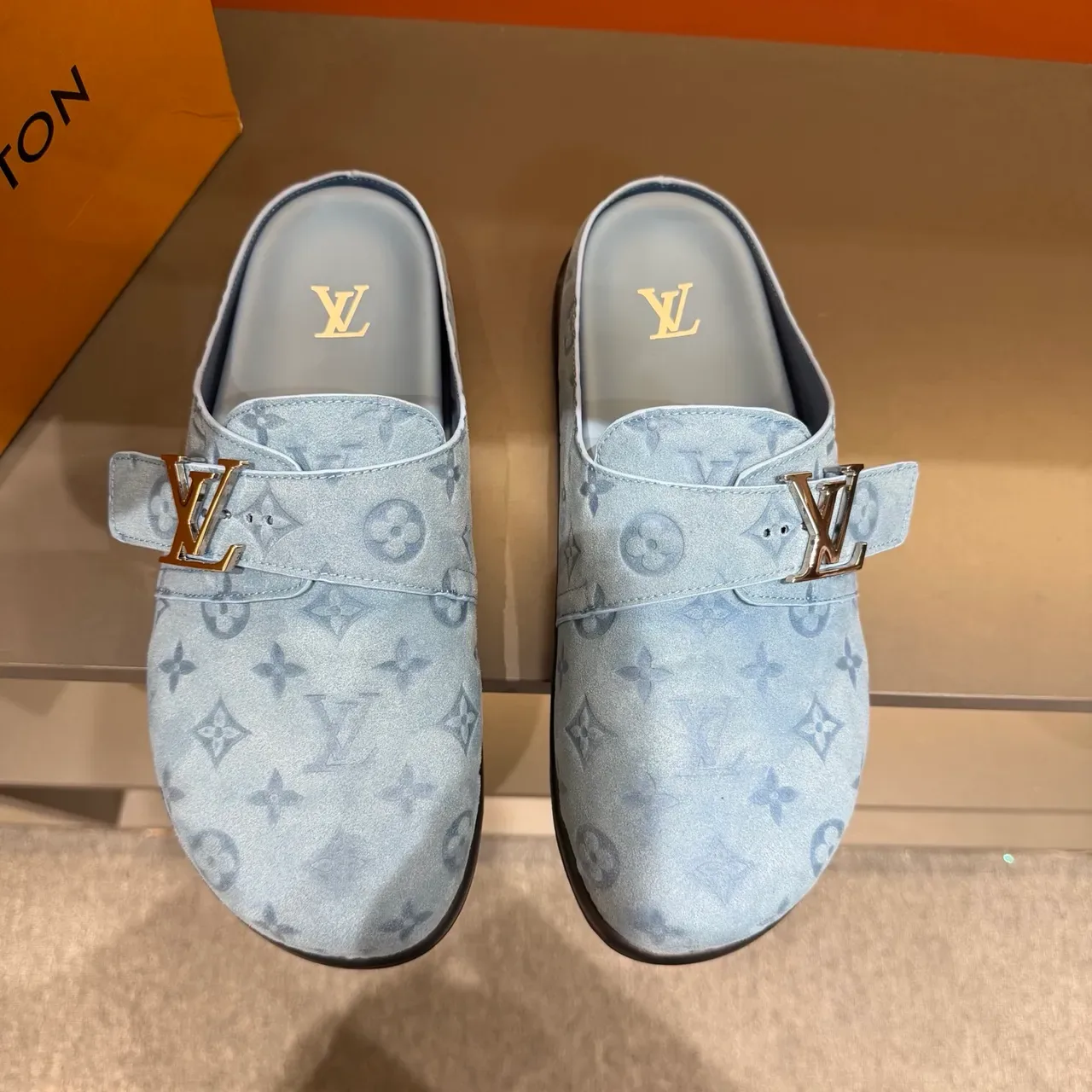 Louis Vuitton Loafer Brown Beige Monogrammed Buckle-Strap Loafer 14