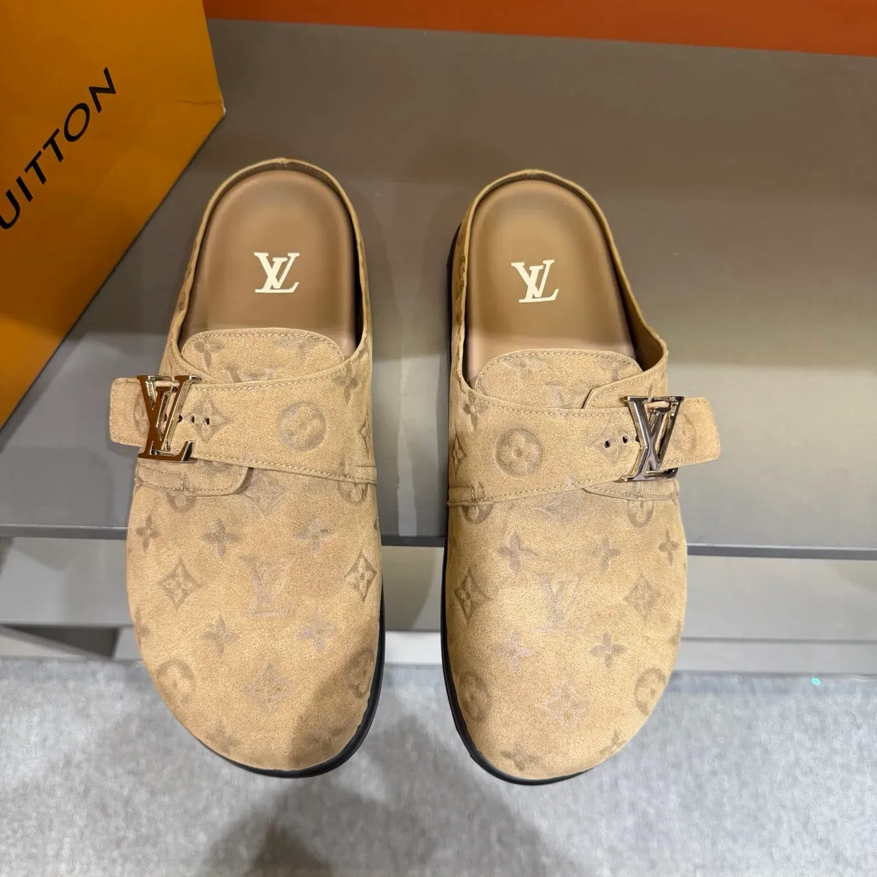 Louis Vuitton Loafer Brown Beige Monogrammed Buckle-Strap Loafer 15