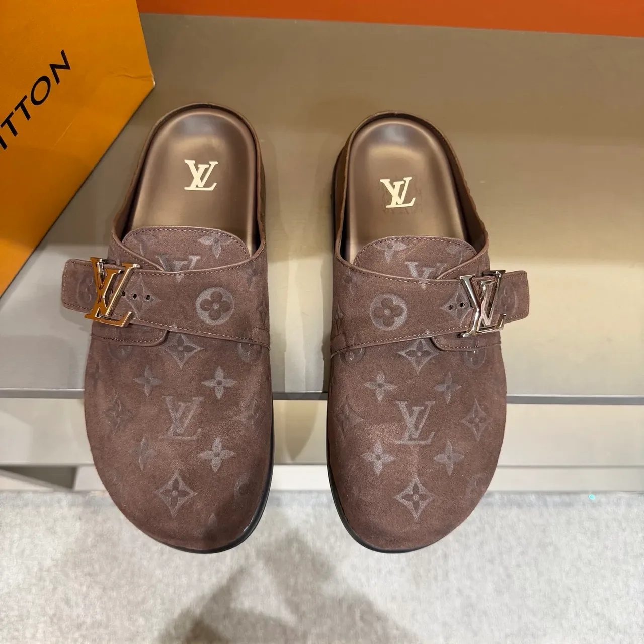 Louis Vuitton Loafer Brown Beige Monogrammed Buckle-Strap Loafer 16