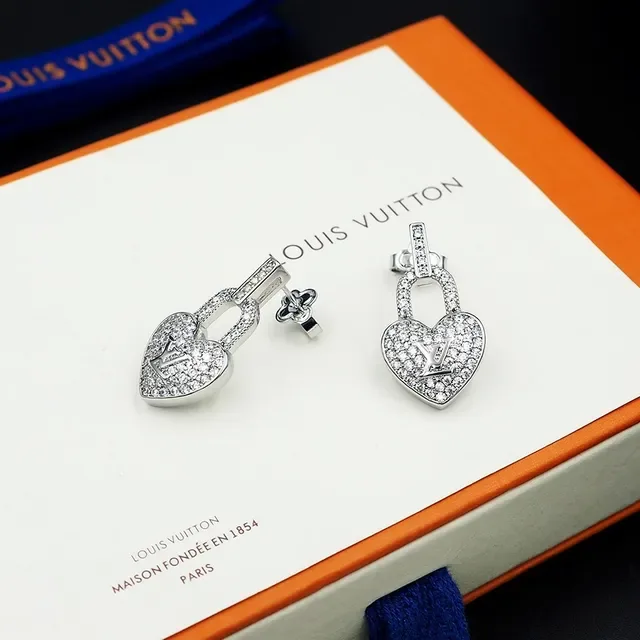 Louis Vuitton Lockit Heart Padlock Pavé Crystal Earrings 5