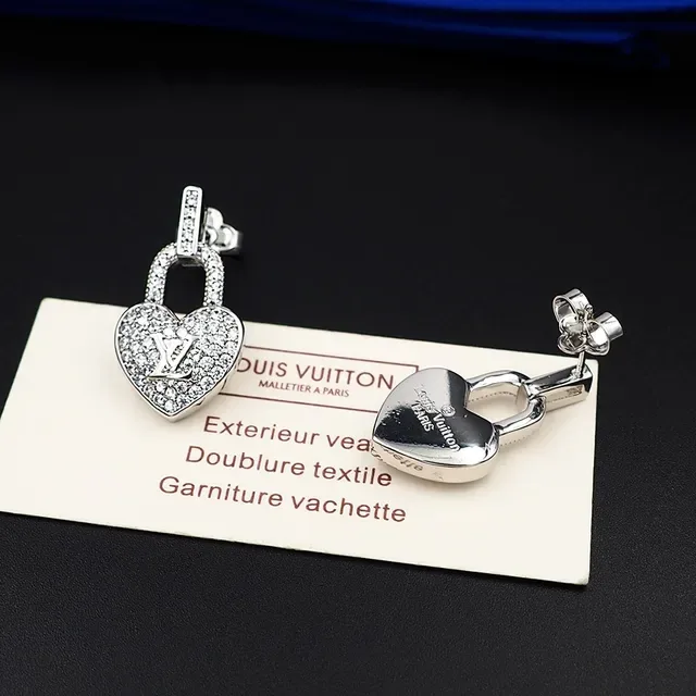 Louis Vuitton Lockit Heart Padlock Pavé Crystal Earrings 6