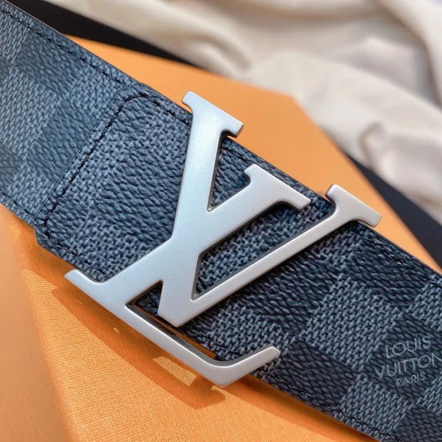 Louis Vuitton LV Belt Damier Graphite Leather Belt 5