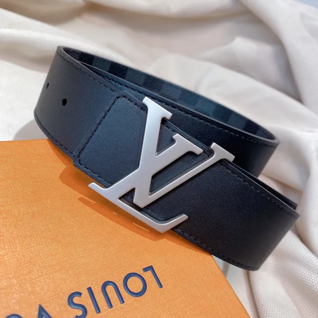 Louis Vuitton LV Belt Damier Graphite Leather Belt 7