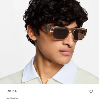 Louis Vuitton LV Flower Low Square Translucent Amber Sunglasses