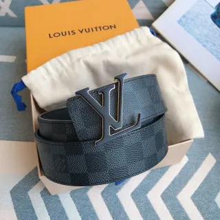 Louis Vuitton LV Initiales Damier Graphite Leather Belt