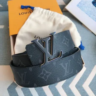 Louis Vuitton LV Initiales Navy Monogram Leather Belt