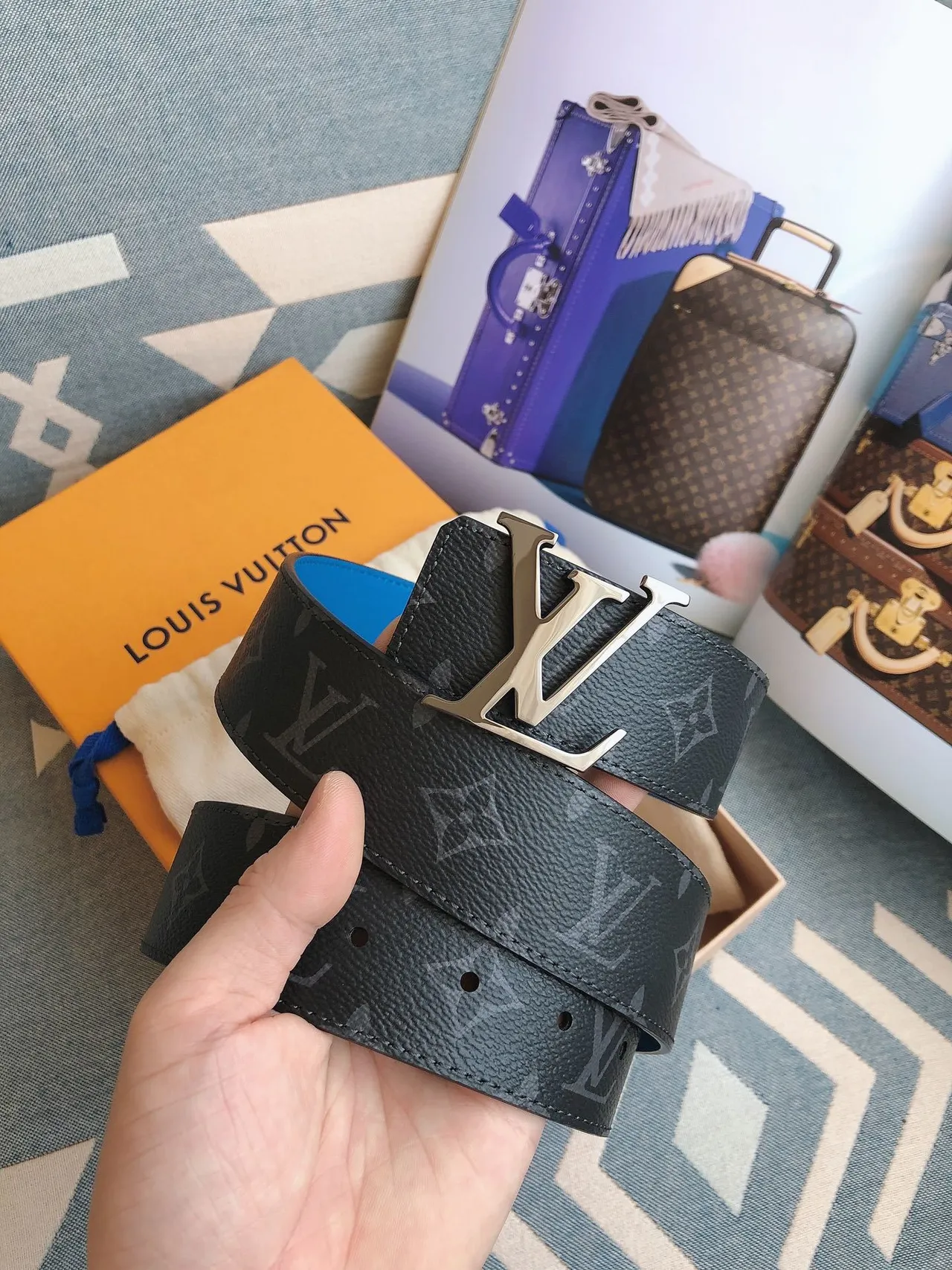 Louis Vuitton LV Initiales Reversible Monogram Leather Belt 2