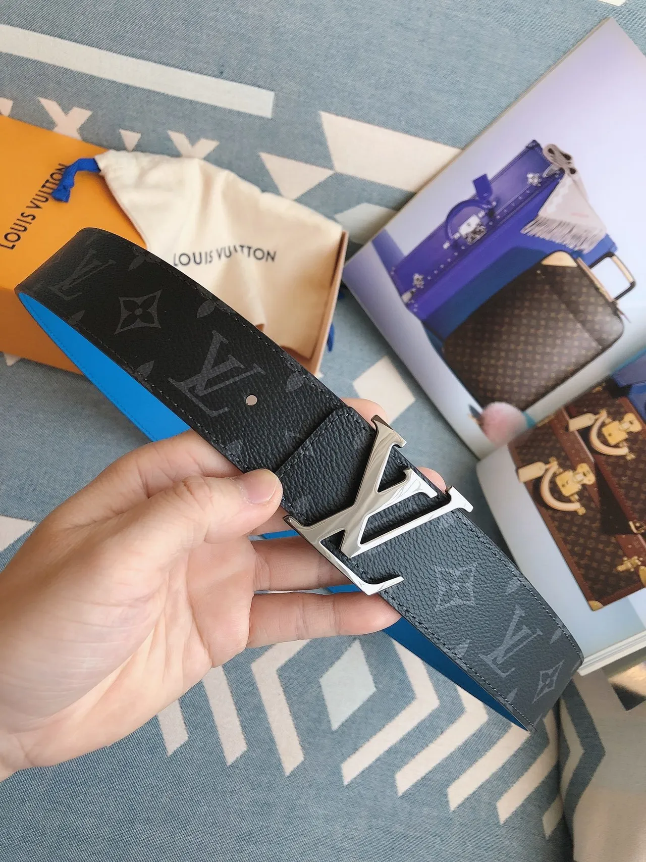 Louis Vuitton LV Initiales Reversible Monogram Leather Belt 5