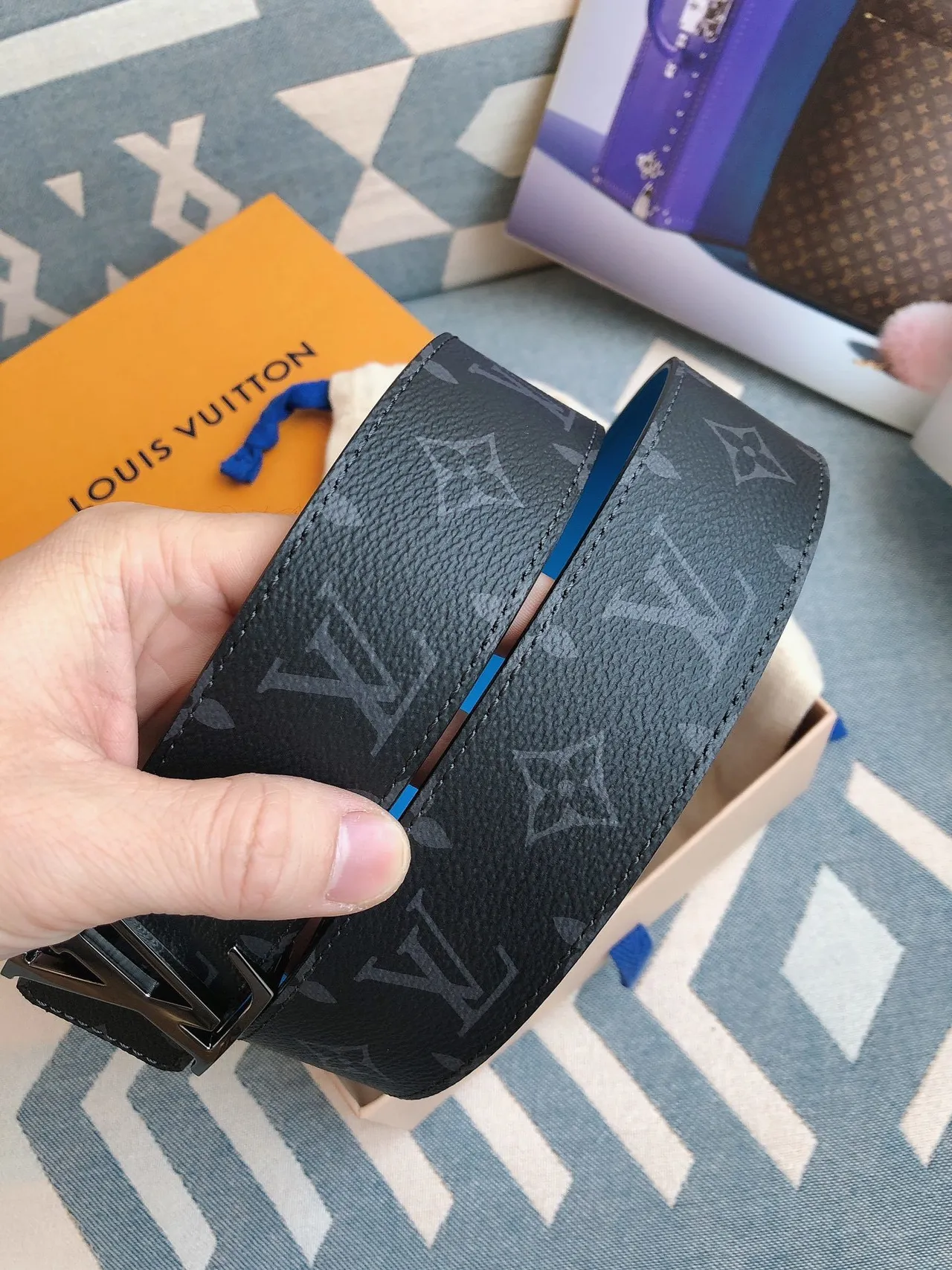 Louis Vuitton LV Initiales Reversible Monogram Leather Belt 8