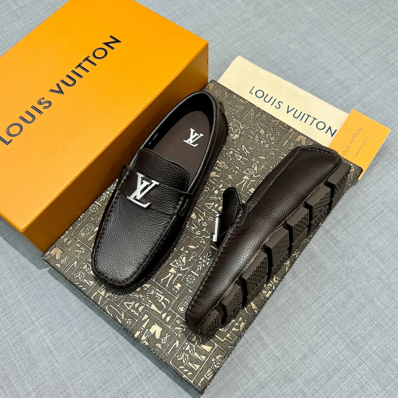 Louis Vuitton LV Loafer Brown Pebbled Leather Loafers 6
