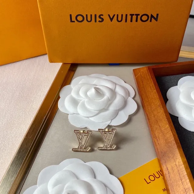 Louis Vuitton LV Monogram Pavé Crystal Stud Earrings 2