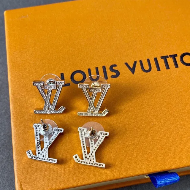 Louis Vuitton LV Monogram Pavé Crystal Stud Earrings 3