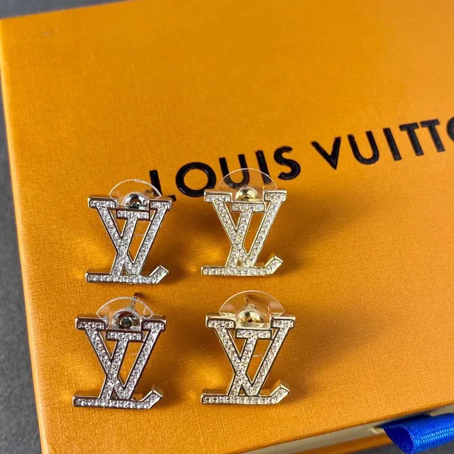 Louis Vuitton LV Monogram Pavé Crystal Stud Earrings 6