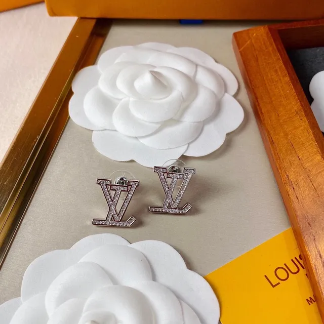 Louis Vuitton LV Monogram Pavé Crystal Stud Earrings 8