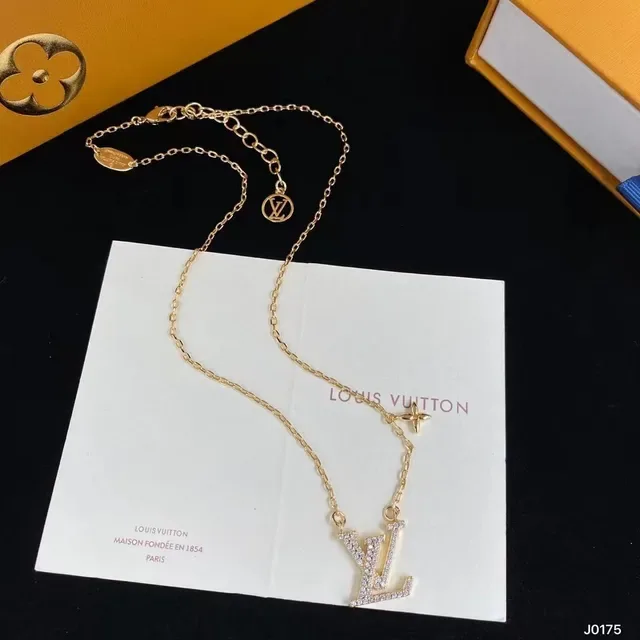 Louis Vuitton LV Monogram Star Gold Transparent Chain Pavé Crystal Necklace 4