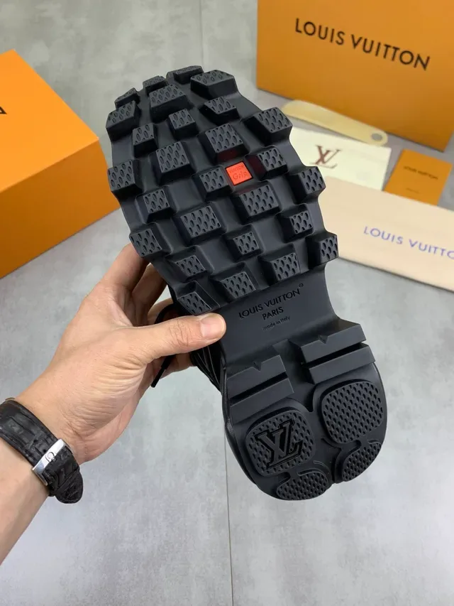 Louis Vuitton LV Trail Black Gray Sole Mesh Upper Chunky Sneakers 2