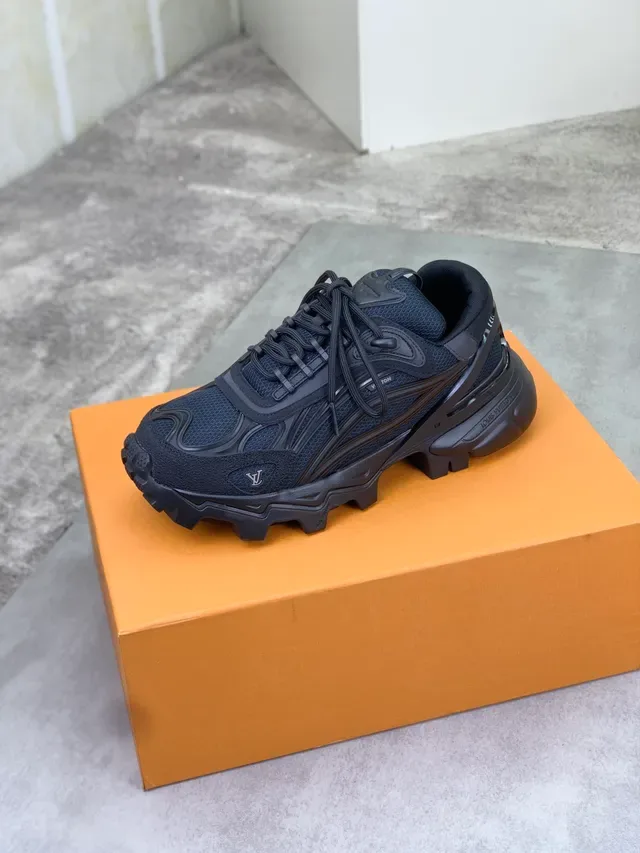 Louis Vuitton LV Trail Black Gray Sole Mesh Upper Chunky Sneakers 5