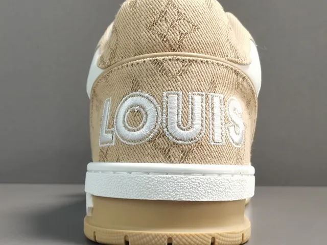 Louis Vuitton LV Trainer Beige White Monogram Canvas Dual-Strap Closure Lifestyle Sneakers 7